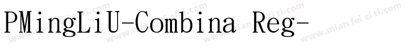 PMingLiU-Combina Reg字体转换